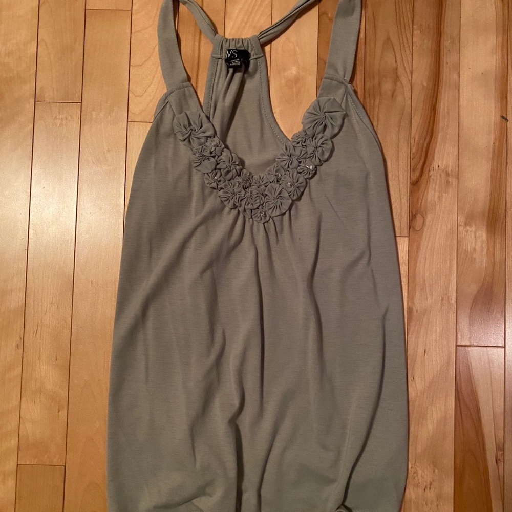 Pale green flower tank